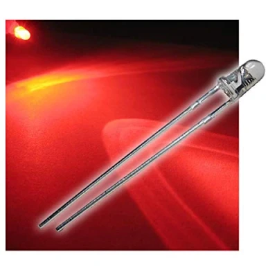 Image de world trading net 10 LED Rouges Clignotantes Transparentes de 3 mm, diode électroluminescente, Filaire, Lumineuse, en Tant Que composant