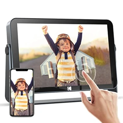 Image de KODAK Cadre Photo Numérique WiFi, 10.1 Pouces IPS Écran Tactile, 4000mAh Batterie, 32Go Stockage, Photos ou vidéos n&#039;importe où Via l&#039;application Gratuite