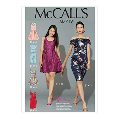 Image de McCall&#039;s Patterns Patron de Couture pour Robes Miss, Mouchoir, Multicolore, 17 x 0,5 0,07 cm