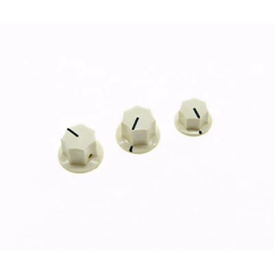Image de Dopro Lot de 3 boutons basse Jazz J en laiton vieilli Blanc 6,35 mm