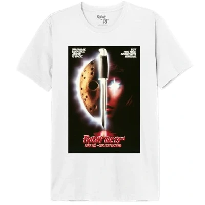 Image de Friday The 13TH « Part VII New Blood » MEFRIDMTS050 T Shirt Homme, Blanc, Taille L