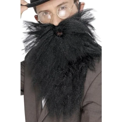 Image de Smiffys Longue barbe et moustache, Noir