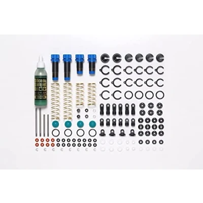Image de TAMIYA TT 02B/DF 03 Lot de 2 amortisseurs d&#039;huile en Aluminium (2 + 2) pièces Rechange, modélisme, Accessoires pour véhicules radiocommandés, 54993, Multicolore, Small