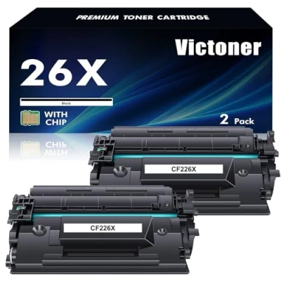 Image de VICTONER Cartouches de Toner Compatible pour HP 26X CF226X 26A CF226A Laserjet Pro MFP M426fdw M426fdn M426dw M402n M402dn M402dw M402d M402 M426 ( Noir,Pack 2 )