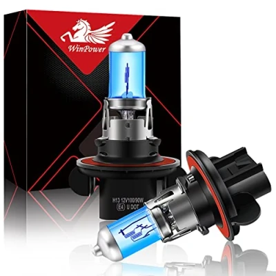 Image de Winpower H13 / 9008 P26.4t Phares halogènes 100W/ 90W 5000K Blanc chaud Faisceau de route/Feux croisement Lampe 12V Auto Voiture Ampoule, 2 pièces