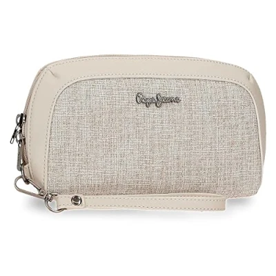 Image de Pepe Jeans Maddie Beige Sac à main 20x11x4 cms Polyester avec détails en cuir synthétique