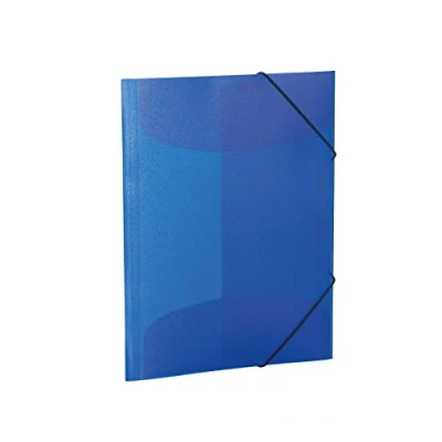 Image de HERMA Chemises à élastique Translucide en Bleu foncé, A4, plastique robuste, avec 3 rabats intérieurs, 1 porteé de chemise