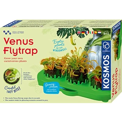 Image de KOSMOS 616977 Plantes Carnivores, insecticides, kit Complet, Station de Culture, graines, Terre, Pipette, boîte d&#039;expérimentation pour Enfants à partir 8 Ans, Instructions multilingues (français