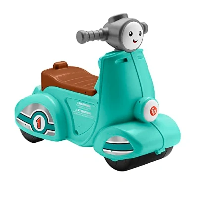 Image de Fisher Price Porteur Scooter Éveil Progressif Enfant 1 An Moto Avec Contenu Éducatif Cadeau Jouet à 3 Ans (Version Multilingue, Poids Max. 25 kg), HMV76