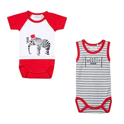 Image de IKKS Underwear Safari Body, Rouge (Rouge), 3 6 Mois (Taille Fabricant: 3M) Bébé garçon
