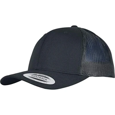 Image de Flexfit Mixte Rétro Trucker 2 Tons, Gris Foncé/Blanc, Taille Unique Casquette De Baseball, Noir, EU