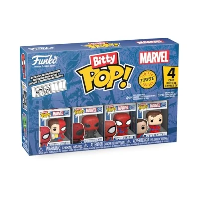 Image de Funko Bitty Pop! Spider Man Parker Split 4pket Une Mini Figurine Mystère en Surprise 2.2 Cm Marvel Comics Collectionnable