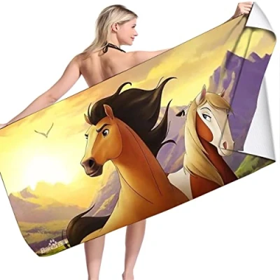 Image de LRUD Spirit Serviette de bain 70 x 140 cm plage Grande pour enfants Idée cadeau garçons et filles Serviettes en microfibre (A03,70