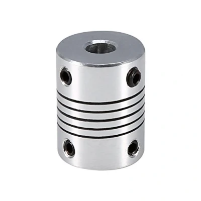 Image de Axe d&#039;Accouplement de Prune D19L25, Coupleur Elastique Formé par Bride Serrage Flexible 5x6mm, en Aluminium Relient pour le Moteur Pas à