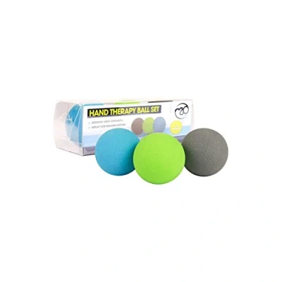 Image de Fitness Mad Lot de 3 balles thérapie pour la Main, Anti Stress, améliore Force préhension idéal Les Joueurs Sports Raquette et rééducation
