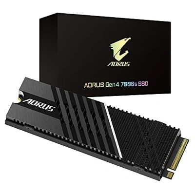 Image de GIGABYTE AORUS 1TB Gen4 7000s M.2 1000 Go PCI Express 4.0 3D TLC NAND NVMe Black Disque SSD