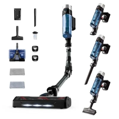 Image de Rowenta X Force Flex 9.60 Aqua Aspirateur balai sans fil 4 en 1, Laveur, 100 AW, Jusqu&#039;à 45 min d&#039;autonomie, Ultra léger, Tube Flex, Réglage automatique de la puissance RH20C2WO