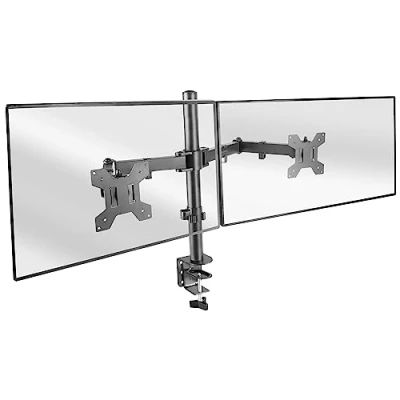 Image de Mars Gaming MARM2 Noir, Support de Moniteur à Double Bras pour Ecrans jusqu&#039;à 27&quot;, Articulé et Réglable en Hauteur, Cadre Robuste, Compatible VESA75 VESA100