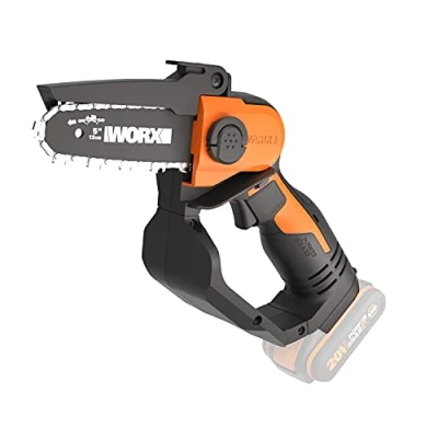 Image de WORX Élagueuse Mini Tronçonneuse sans Fil Guide de 12 cm Pour l&#039;Élagage, la Taille, l&#039;Ébranchage et le Tronçonnage Avec Capot protection Livrée Batterie ni Chargeur WG324E.9