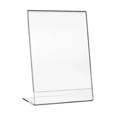 Image de HMF 46934 Présentoir de Table Acrylique incliné DIN A4 Format Portrait Transparent