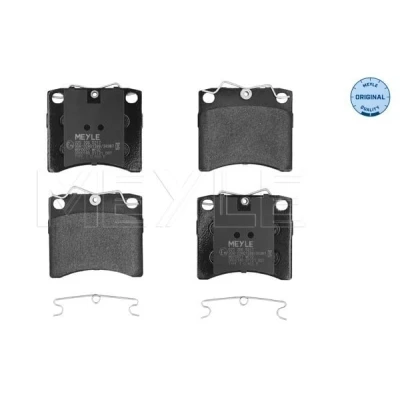 Image de MEYLE 025 206 5217 Jeu de plaquettes frein ORIGINAL Quality Essieu avant contact signal d&#039;usure exclu avec tôle anti bruit