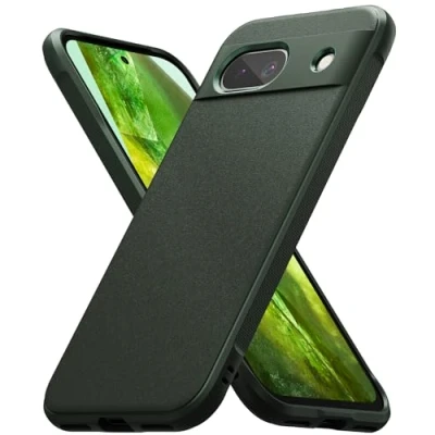 Image de Ringke Coque Compatible avec Google Pixel 8a [Onyx] Antidérapant Antichoc Protection Robuste Flexible Ultra Fine TPU Souple Durable Étui pour Dark Green