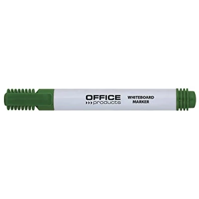Image de OFFICE PRODUCTS Marqueur pour tableau blanc Basic/Pointe ogive de 1 à 3 mm/Vert/effaçable sec/Encre non toxique base d&#039;alcool sans xylène ni toluène