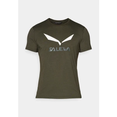 Image de Salewa Solidlogo DRY Tshirt de sport, Homme, Taille: 54, Dark olive
