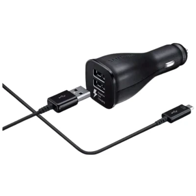 Image de Samsung Chargeur Rapide de Voiture Dual USB + C Câble EP LN920 Noir