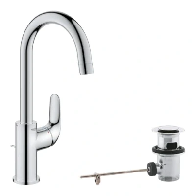 Image de GROHE Swift Mitigeur Monocommande Lavabo, Economie d&#039;Eau, Taille L, Installation Facile, Chromé, 24330001