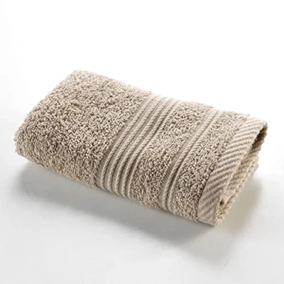 Image de douceur d&#039;intérieur, Serviette Invité (30 x 50 cm) Tendresse Taupe, Eponge Unie
