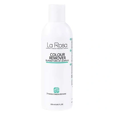 Image de LaRosa dissolvant SANS ACÉTONE 250ml au COMPLEXE DE VITAMINES idéal pour enlever le vernis à ongles traditionnel des naturels, en gel et acrylique, avec acetone