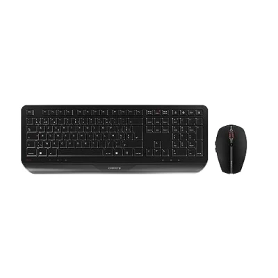 Image de CHERRY Gentix Desktop clavier Souris incluse RF sans fil AZERTY Belge Noir Neuf