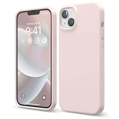 Image de elago Coque Silicone Liquide Compatible avec iPhone 14 Plus Étui (6.7), Premium, Housse Protection Complète Case Antichoc à 4 Structure, Microfibre Douce Empêche Rayures (Rose)