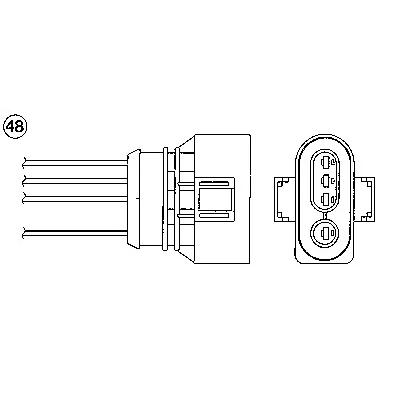 Image de NGK 97150 Sonde lambda 4 VOLKSWAGEN: GOLF 3, Polo III 3/5 portes, Sharan I, AUDI: A6 C4 Avant, Berline, FORD: Galaxy Mk1 MPV
