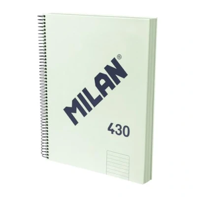 Image de MILAN® Cahier A4 avec couverture rigide, papier ligné (7 mm), 120 feuilles de 95 g/m², collection gomme 430, vert