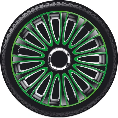 Image de AutoStyle PP 5135G Enjoliveurs 15Pouces noir/vert