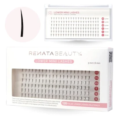 Image de Renata Beauty 20D Double Volume Russe Extension Faux Cils [D Curl] 80 Bouquets de Individuels 10 14mm Évasés DIY Individuel Bande Invisible…
