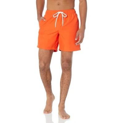 Image de Amazon Essentials Short de Bain à Séchage Rapide Entrejambe 18 cm Homme, Orange, XL
