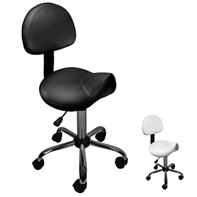 Image de Vivezen Tabouret Ergonomique à roulettes avec Dossier réglable en Hauteur de 49 62 cm et pivotable 360 2 Coloris