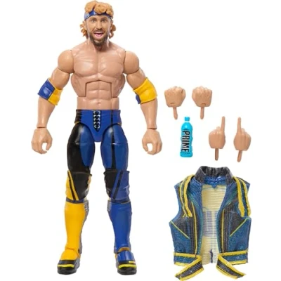 Image de Mattel WWE Top Picks Elite Ensemble de figurines d&#039;action et d&#039;accessoires Logan Paul 15,2 cm à collectionner avec mains interchangeables, anneau 25 points d&#039;articulation, HTX75