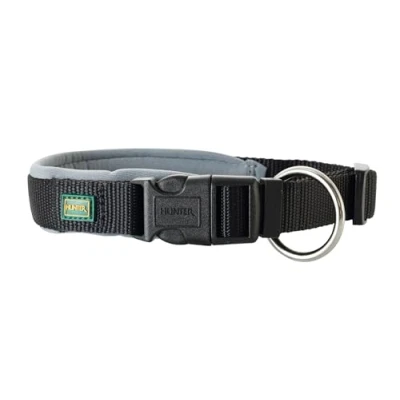 Image de HUNTER Collier NEOPRENE VARIO PLUS, nylon, rembourré en néoprène, Noir/Gris, 65/2,5 (XL)