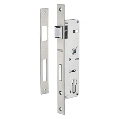 Image de THIRARD Boitier de serrure encastrable à cylindre pour menuiserie métallique, axe 32mm, bouts carrés, zingué