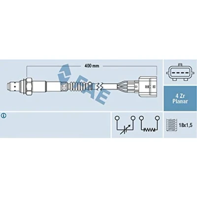 Image de FAE 77448 Sonde lambda RENAULT: CLIO 3, TWINGO 2, Modus / Grand