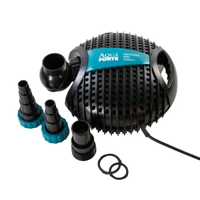 Image de Pompe de Bassin Aquaforte O 6.500, 65 Watts, Débit max. 6,2 m3 par Heure, Hauteur Refoulement 3,5 mètres, Longueur Câble 10 moteur Asynchrone, particules Saleté jusqu&#039;à 6 mm
