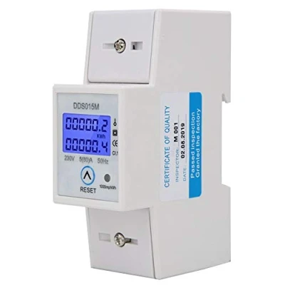 Image de Compteur d&#039;énergie monophasé, DDS015M en watt heure numérique KWH pour rail DIN, affichage rétro éclairage Can be Reset 230V