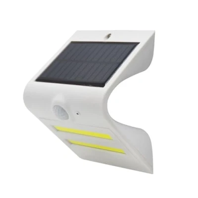 Image de Applique solaire balisage + éclairage LED avec détecteur de mouvement, 1,5W, 180 lumens, 2 COB 3 SMD blanche 400285