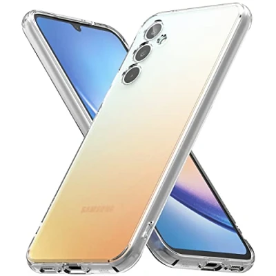 Image de Ringke Compatible avec Coque Samsung Galaxy A34 5G Anti Empreintes Digitales [Fusion Matte] Translucide Rigide Polycarbonate Back TPU Souple Bumper Étui Antichoc Protection Matte Clear