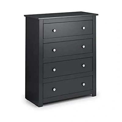 Image de Julian Bowen Commode à 4 tiroirs Radley, anthracite