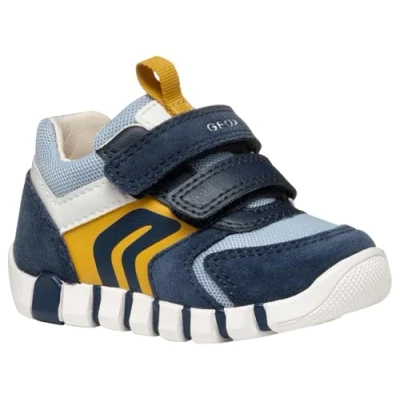 Image de Geox Bébé garçon B IUPIDOO Boy D Basket, Navy/Ochreyellow, 18 EU